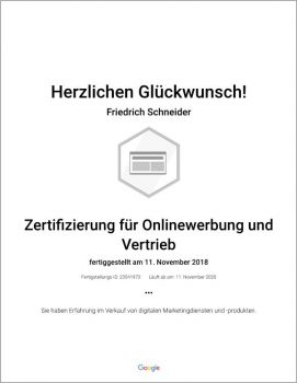 Onlinewerbung und Vertrieb