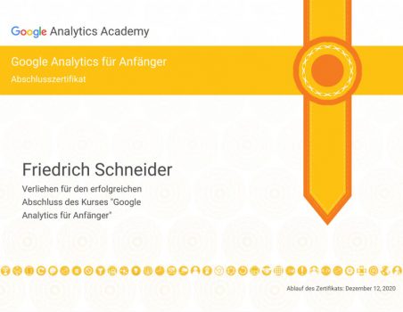 Analytics Zertifikat 1